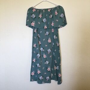 O'Neill Kole Midi strapless floral cotton dress. Size M.